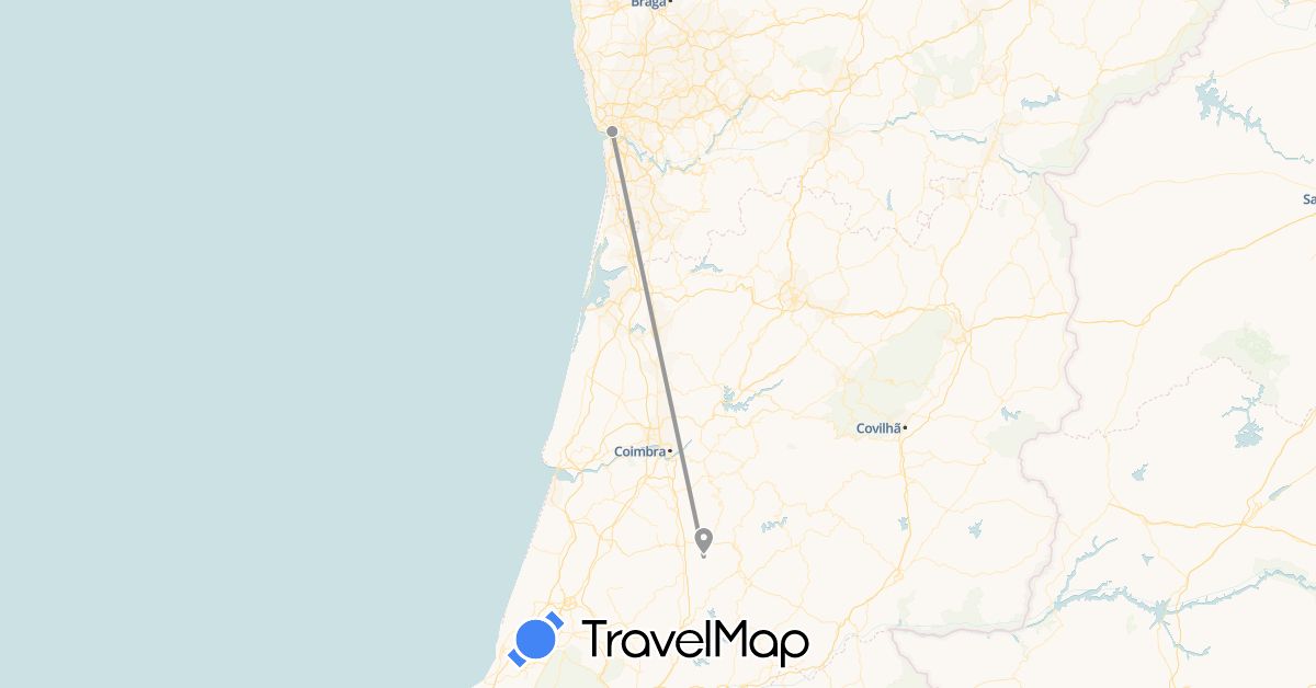 TravelMap itinerary: plane in Portugal (Europe)